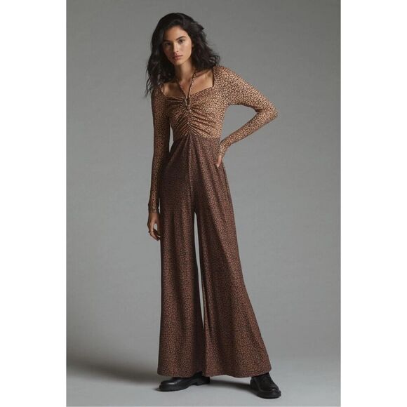 Hutch Pants - NWT Free People x Hutch Floral Copper Jumpsuit Size Medium